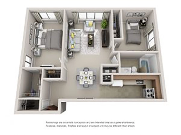 Floorplan 2 Bedroom